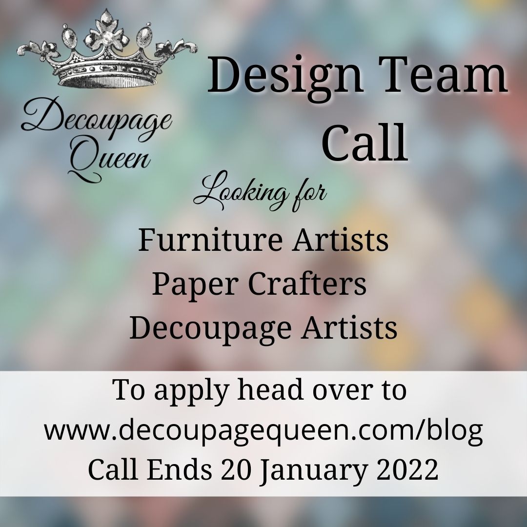 Decoupage Queen Design Team Call